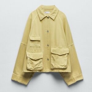 Zara Women's Mustard Utility Jacket
